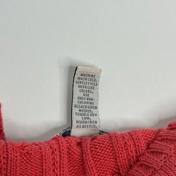 NWOT St. John's Bay Coral Cable Knit Crewneck Sweater Womens Size Large L Preppy - Picture 9 of 10